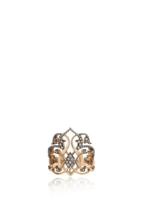 Aida Bergsen Lace Nail Pırlantalı Kadın Altın Yüzük