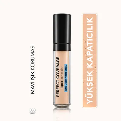 Flormar Perfect Coverage Mavi Işık Korumalı Yarı Mat Kapatıcı 030 Light