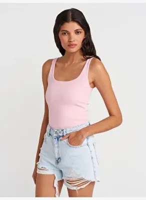 Dilvin 21057 Geniş Askılı Pamuk Top