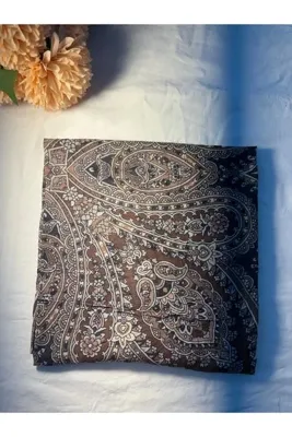 Genel Markalar Etnik Desen Pamuklu Eşarp 90x90