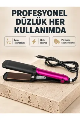 Genel Markalar İyonik Saç Düzleştirici – 220°C Isıya Kadar Çıkan, LED Göstergeli ve Eşit Isı Dağılımlı Plaka