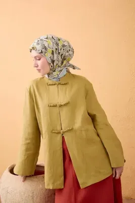 Silk Home Velora Eşarp Vintage Paisley Haki