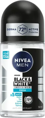 Nivea Roll On Invisible Black White Pure 50 ML - 4'lü Avantaj Paketi