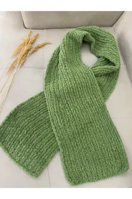 MESKSTORE El Örgü Puffy Atkı Yumuşak Kışkık Atkı