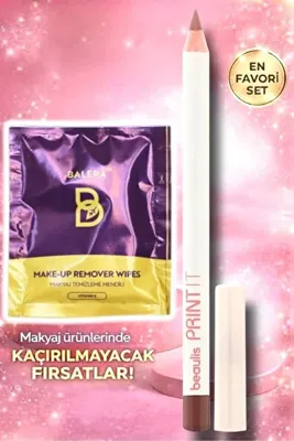 GRATİS 104 Caramel Favori Dudak Kalemi & Kaş Tarağı ve Fırçası Seti 2'li Favori Set