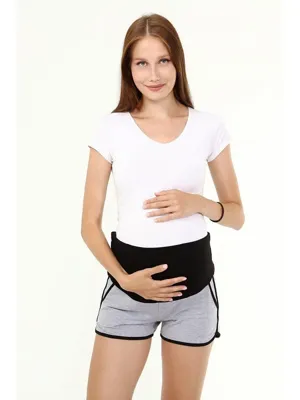 Luvmabelly Beli Ayarlamalı Lastikli Kadın Hamile Spor Şortu