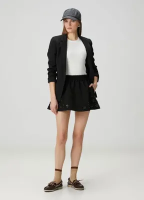 Golden Goose Siyah İşlemeli Mini Etek