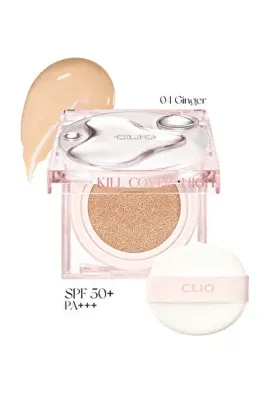 CLIO Yoğun Nem ve Parlaklık Sağlayan Cushion CLIO Kill Cover High-Glow Cushion (4 Ginger) SPF50+ PA++++