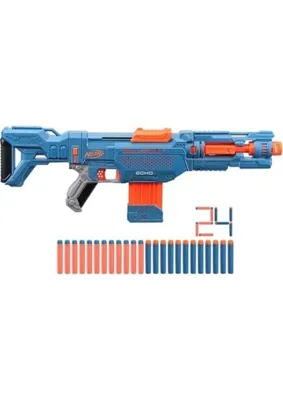 Rafta Nerf Elite 2.0 Echo Cs-10 Blaster - 24 Nerf Dart, 10-Dart Klip Dergisi, Çıkarılabilir Omuz Desteği ve Namlu Uzatma, 4 Taktik Ray