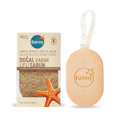 Balmy Doğal Kabak Lifli Sabun Amber Wood & White Musk 1 adet