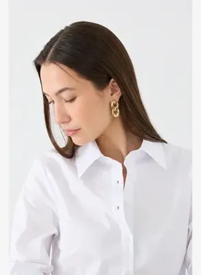 Gusto Zincir Görünümlü Küpe - Gold