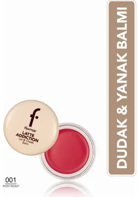 Flormar Latte Yumuşak Dokulu Doğal Renk Veren Parlak Bitişli Dudak ve Yanak Balm'ı - 001 Rosy Roast - 8682536100557