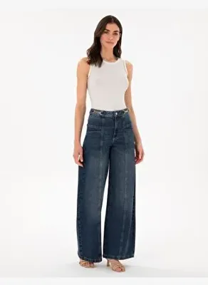 Pierre Cardin İndigo Wide Flare Jean Pantolon50301276-VR028
