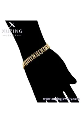 XUPING JEWELRY Xuping 14K Altın Kaplama Ray Model Çelik Bileklik
