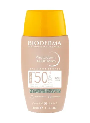 Diğer Bioderma Photoderm Nude Touch Spf50+ Light Karma Yağlı Ciltler Kapatıcı Etkili Çok Yüksek Korumalı Renkli Güneş Kremi 40 Ml