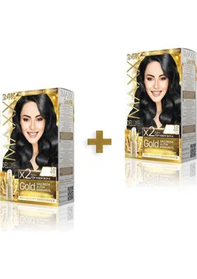 MAXX DELUXE 2'li Golden Beauty Set Saç Boyası 1.0 Siyah