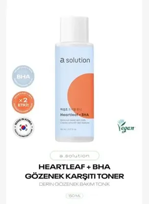 A. Solution Hassas Ciltlere Özel Derin Gözenek Bakım Tonik Heartleaf + BHA Toner
