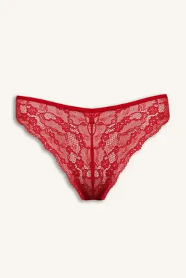 DeFacto Kırmızı Dantel Brazilian Slip Külot B4839AX24WN