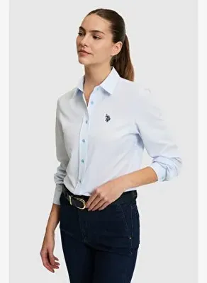 U.S. Polo Assn. Kadın Açık Mavi Uzun Kollu Basic Gömlek 50324791