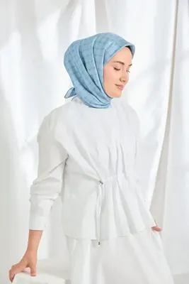 Silk Home Twill İpek Eşarp Monogram Taş