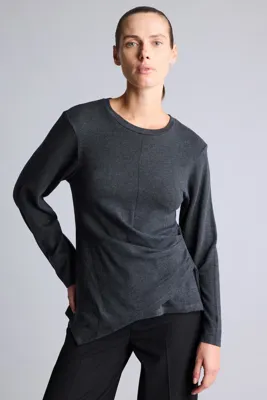 DeFacto Relaxed Fit Büzgü Detaylı Basic Tişört