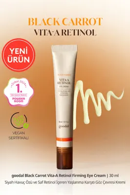 Goodal Siyah Havuç Özü ve Saf Retinol İçeren Göz Kremi Black Carrot Vita-A Retinol Firming Eye Cream