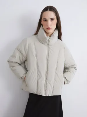 LCW Vision Dik Yaka Oversize Kadın Şişme Mont