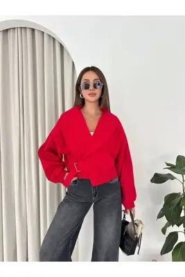 Ekim Store Tokalı Kruvaze Bomber Trenç Ceket