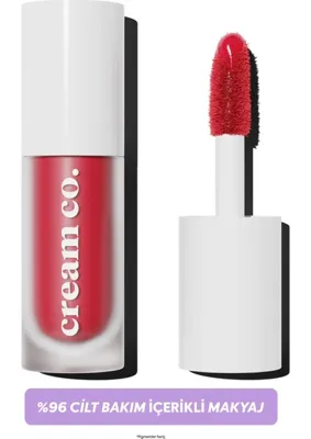 Cream Co. Allık Ruj Göz Farı Glow Tint Deep Red | Nemlendirici Makyaj | 501 Kırmızı | Hyaluronik Asit Peptit