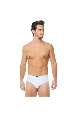 Tutku 6 Lı Paket Erkek Battal Beden 7 No Penye Slip Külot Beyaz