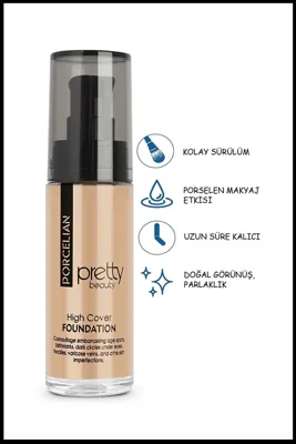 Pretty Beauty High Cover Yüksek Kapatıcı Etili Porselen Fondöten No:2