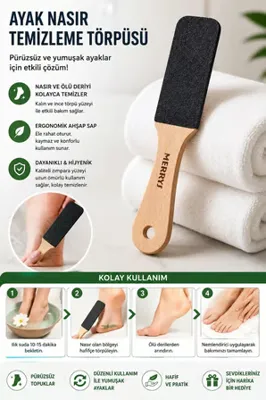 Merrys Merry’s Solingen Ahşap Topuk Törpüsü - Ayak Bakım Törpüsü