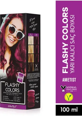 Neva Flashy Colors Yarı Kalıcı Saç Boyası - Ametist Mor