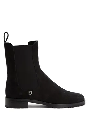 Ferragamo Siyah Kadın Süet Bot