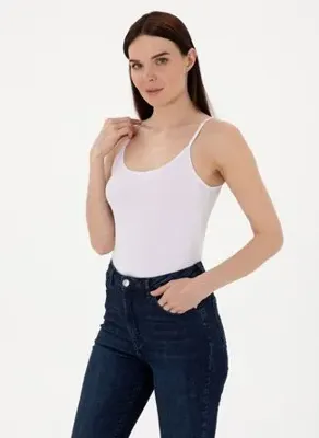 Pierre Cardin Beyaz Kadın Extra Slim Bluz BOSE