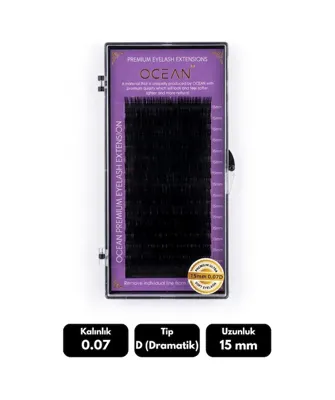 Ocean 0.05c Natural Kıvrım 15 Mm Soft Eyelash Doğal İpek Kirpik 16'lı