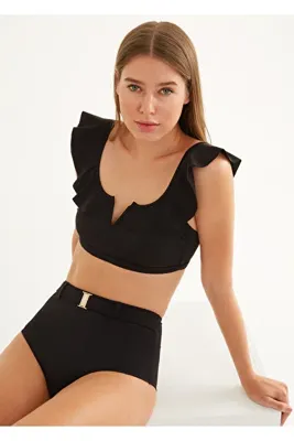 SUWEN Volanlı Bralet Bikini Üst