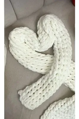AidaAstrid Puffy El Örgüsü Atkı (60 farklı renk seçeneği )