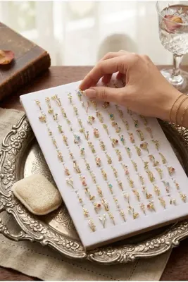 perry accessories 3 adet ayarlanabilir prenses yüzük ince zarif model silver renk çoklu set yüzük