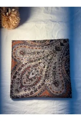 Genel Markalar Etnik Desen Pamuklu Eşarp 90x90