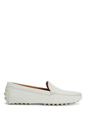 Tod's Beyaz Metal Detaylı Kadın Deri Loafer