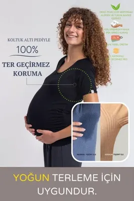 sosade Hamile Dantelli Tişört · Ter Geçirmez Koltuk Altı Pedli · Ter Emici, Koku, Leke Engelleyici Ter Pedi