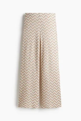 H&M Geniş Jakarlı Triko Pantolon