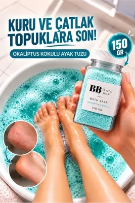 bath box Okaliptüs Manikür, Pedikür, Banyo Tuzu, Köpüren Banyo Tozu, Ayak Spa Tuzu