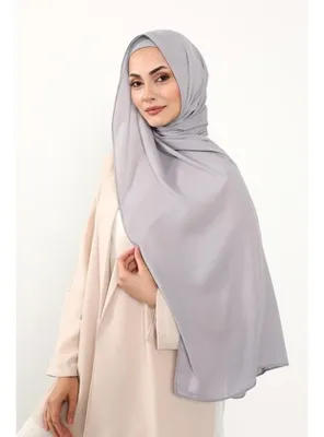 Aisha's Design Krep Şal & Penye Bone İkili Takım,PS-50 Gri
