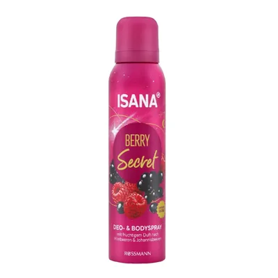 Isana Deodorant ve Body Sprey Berry Secret 150 ml