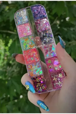 hbtasarim Glitter Jel Far Simli Kremsi Jel Far Paleti 3