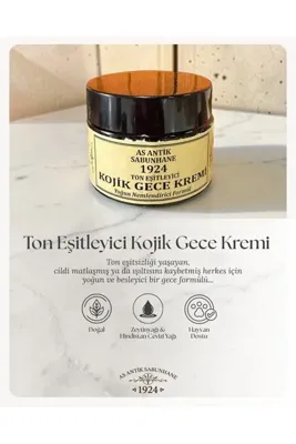 AS ANTİK SABUNHANE 1924 Ton Eşitleyici Kojik Gece Kremi