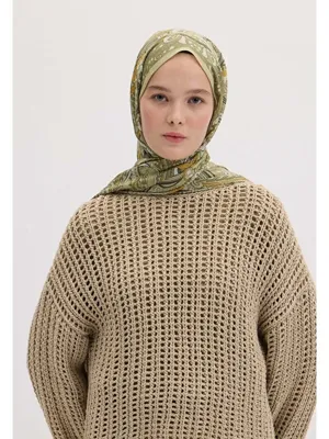 Fresh Scarfs Sıara Desen Şal Zeytin Yeşili