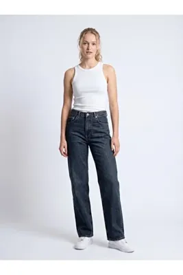 LTB Vıenne Zıp Fermuarlı Straight Dark İndigo Jean Pantolon